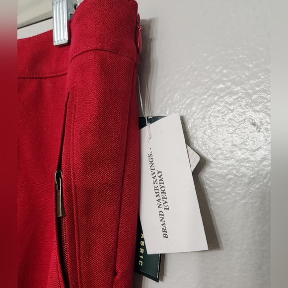 Lauren Ralph Lauren Stretch St Martin True Red Dress Pants - Picture 7 of 9